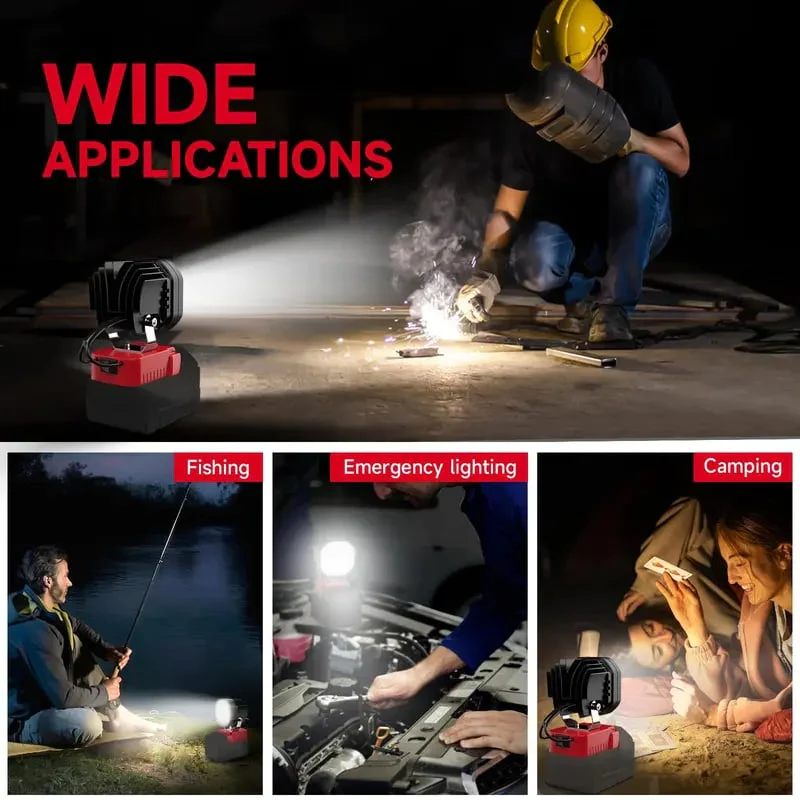 LED Work Light Compatible with Milwaukee 18V Battery - Image 6