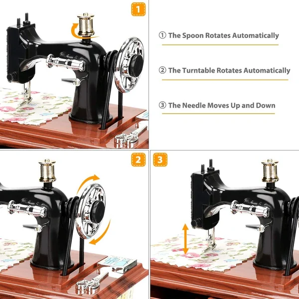 🪗Time Limit Sale 50% OFF - Wood Mini Sewing Machine Music Box - Image 14