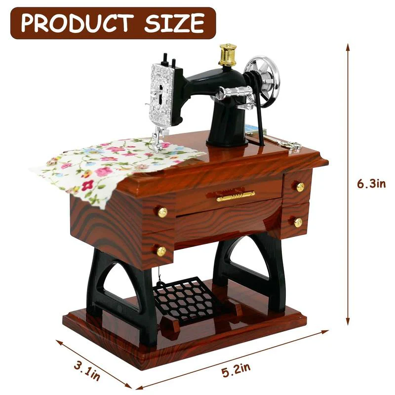 🪗Time Limit Sale 50% OFF - Wood Mini Sewing Machine Music Box - Image 16