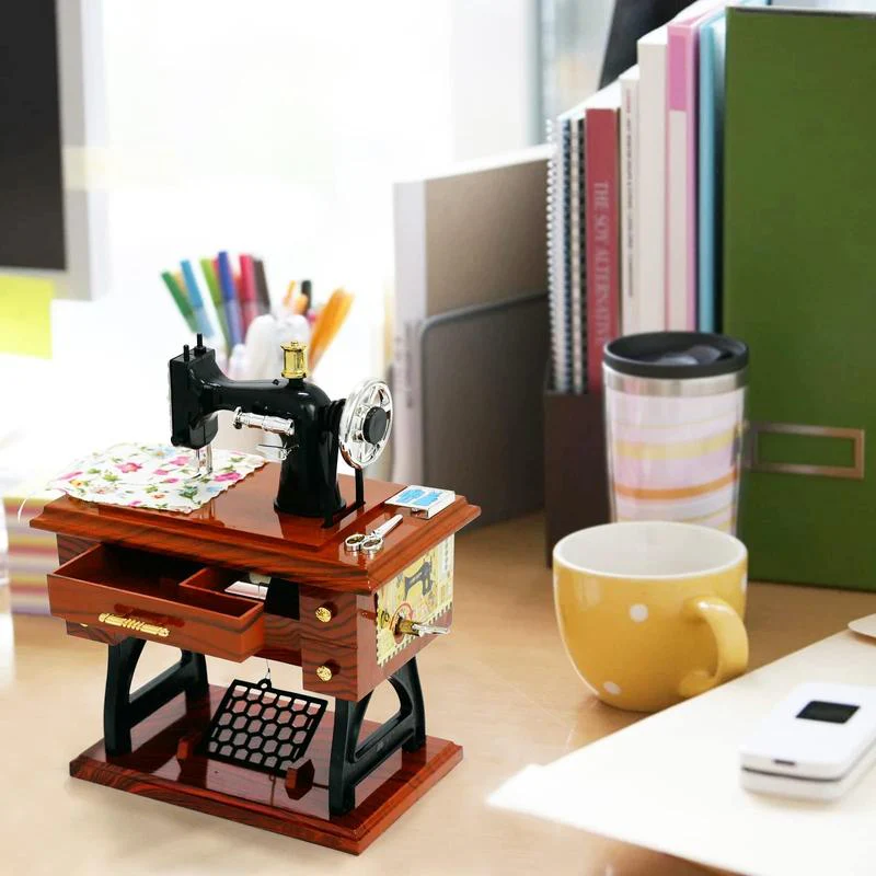 🪗Time Limit Sale 50% OFF - Wood Mini Sewing Machine Music Box - Image 6