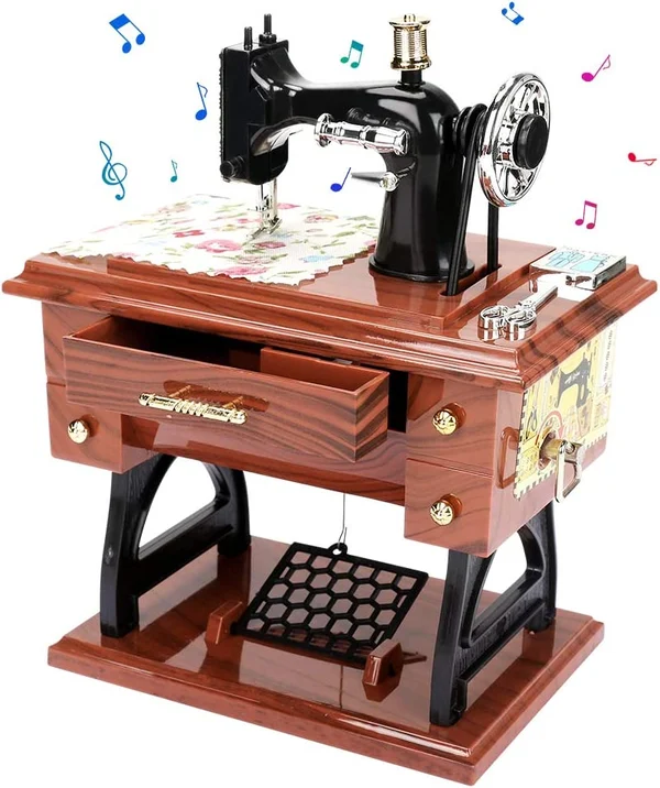 🪗Time Limit Sale 50% OFF - Wood Mini Sewing Machine Music Box - Image 7