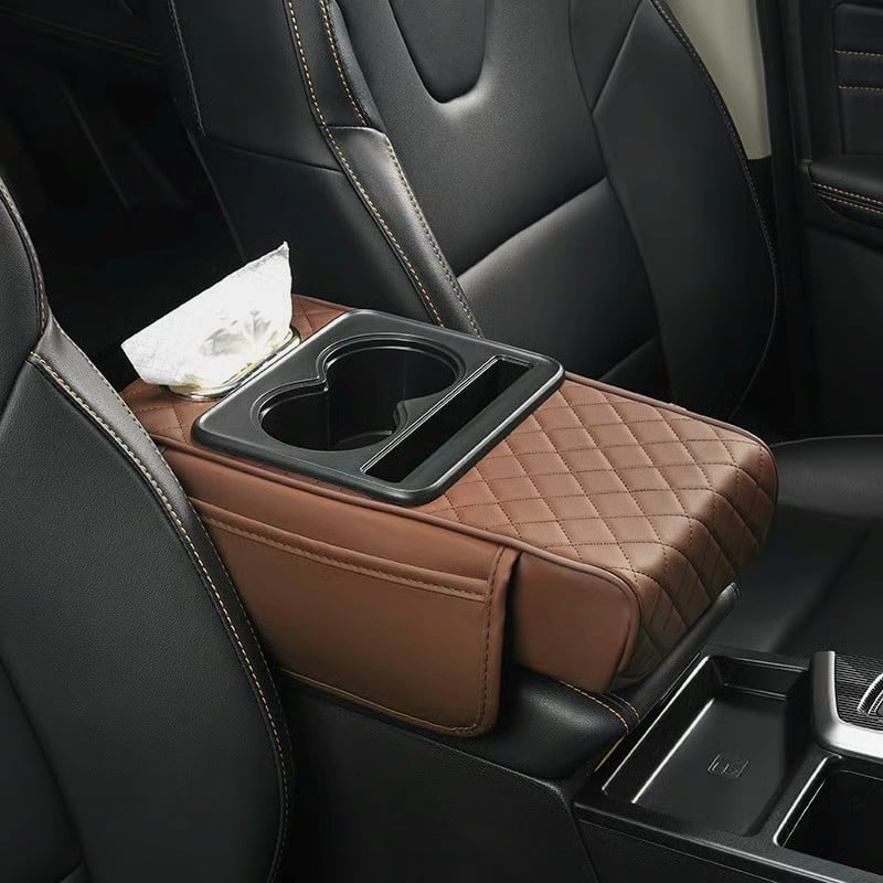 Multifunctional PU Leather Car Armrest Box Mat - Image 12
