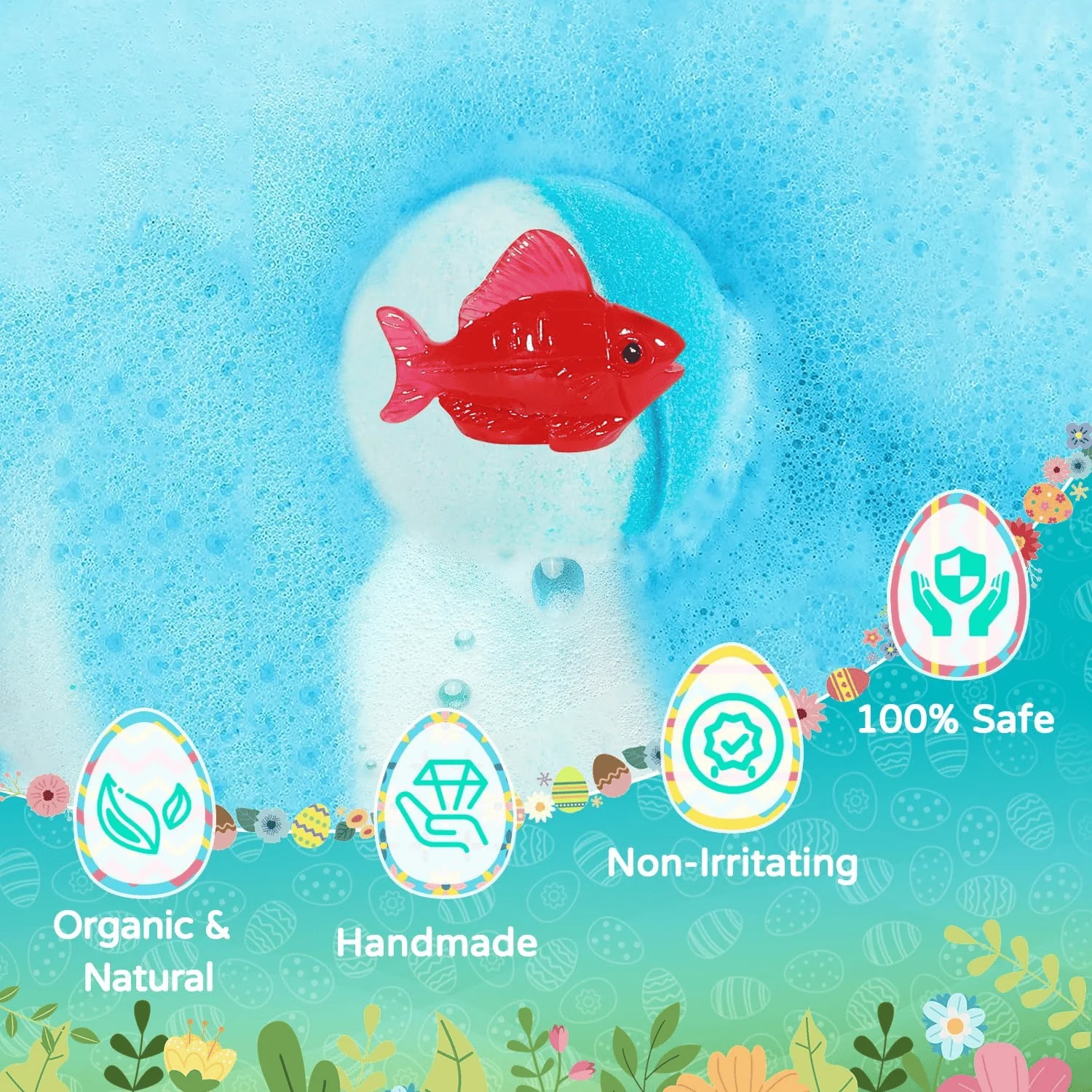 🔥🛁 Natural Bath Bombs for Kids with Mega Bubbles & Surprise Inside 🥚✨12 pcs[1 Box] - Image 9
