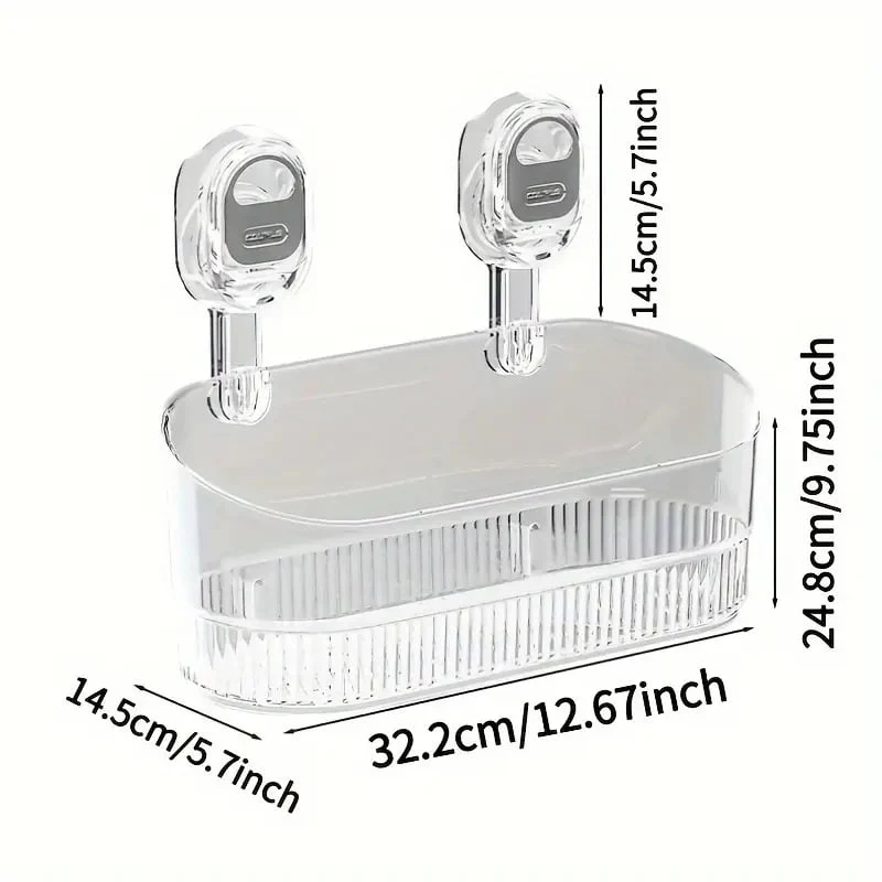 No-Drill Bathroom Suction Storage Box – Large Capacity & Strong Load-Bearing - Image 10