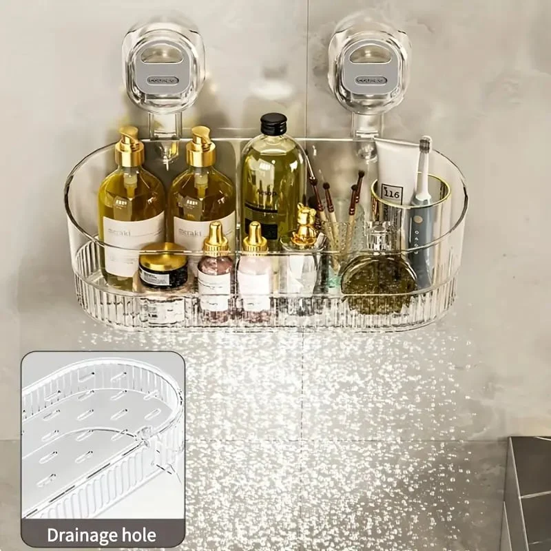 No-Drill Bathroom Suction Storage Box – Large Capacity & Strong Load-Bearing - Image 5