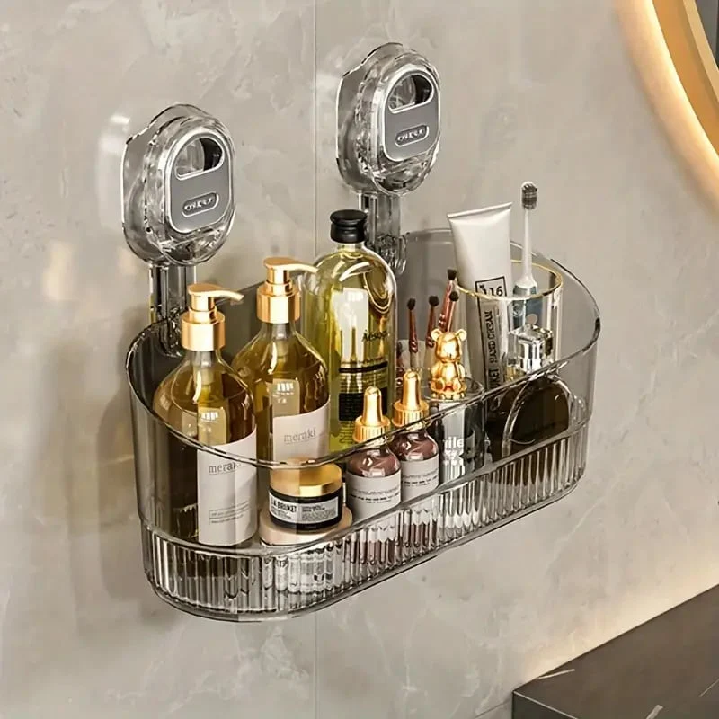 No-Drill Bathroom Suction Storage Box – Large Capacity & Strong Load-Bearing - Image 7