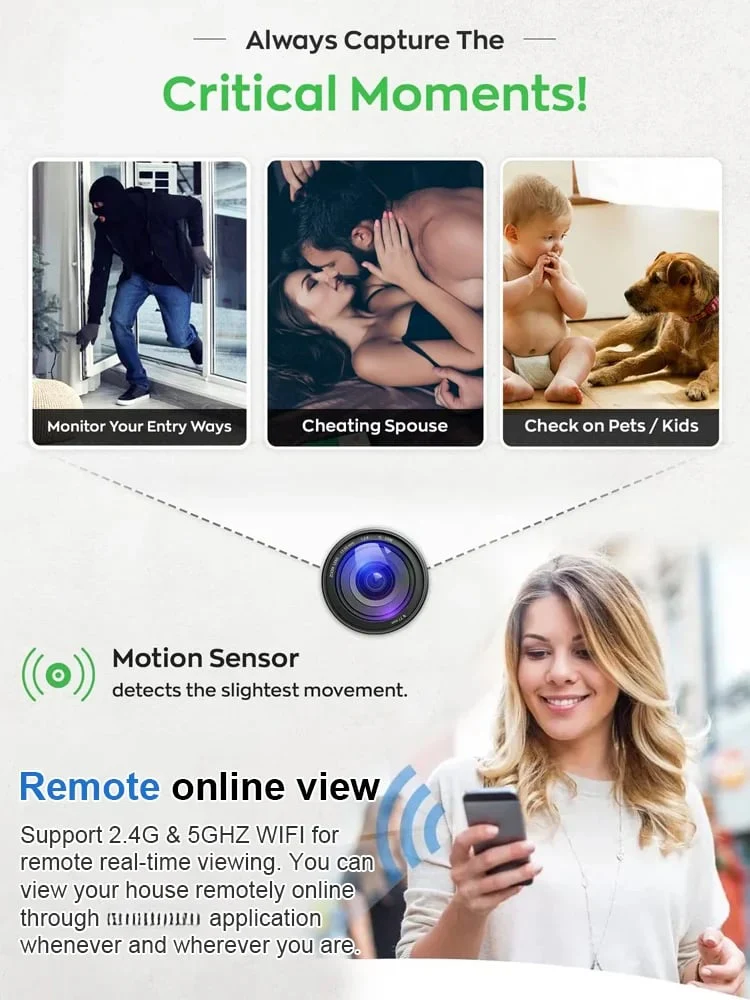 [Upgraded ultra-invisible] No-plug camera - Image 3