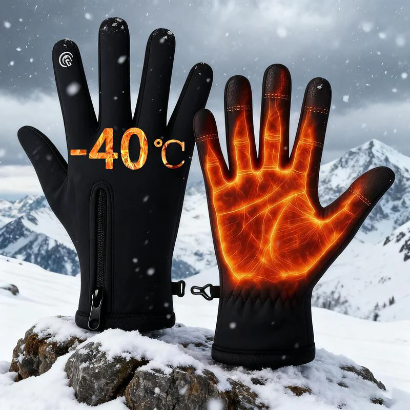Tiktrove -Outdoor Winter Gloves Touchscreen Windproof Full-Finger Gloves - Image 2