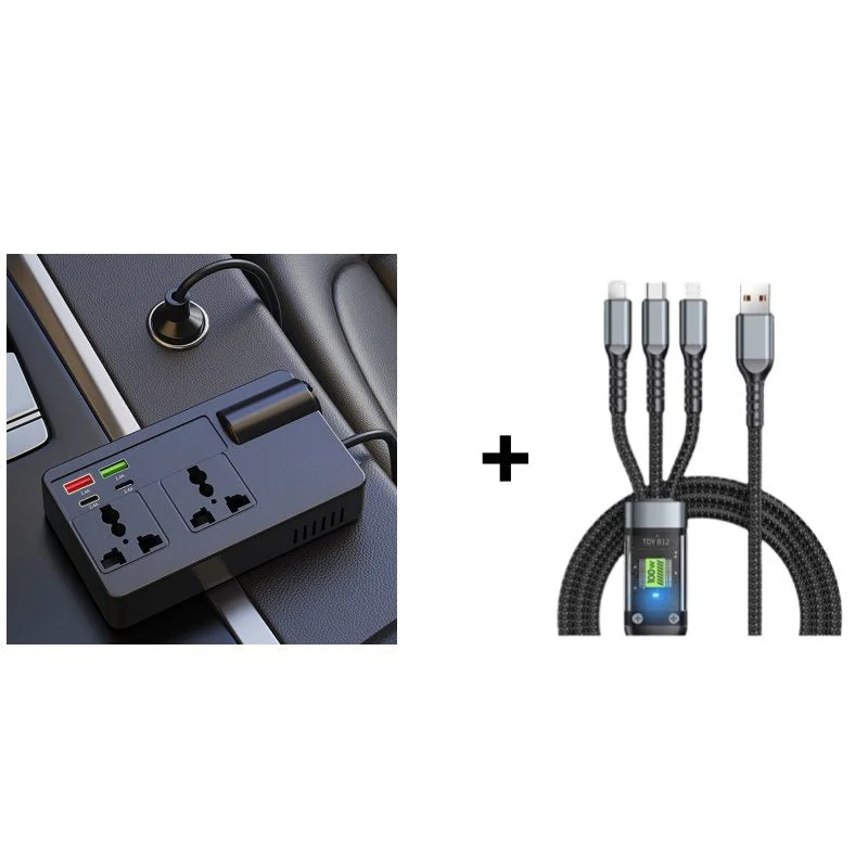 ⚡🔋Portable Car Inverter 12V/24V to 220V with Digital Display - Image 10