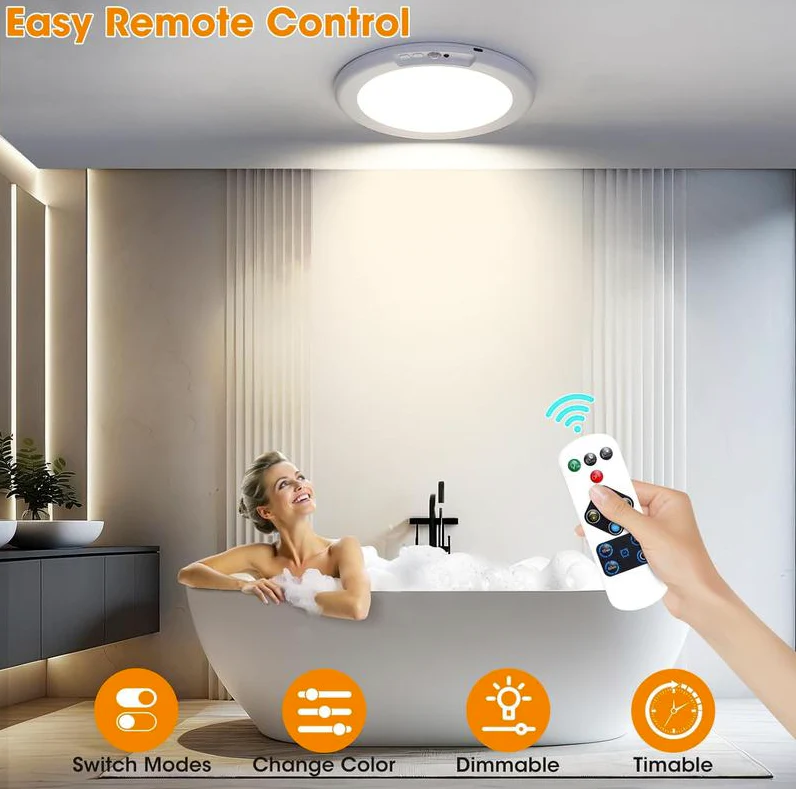 🔥Rechargeable Motion Sensor Ceiling Light with Remote - Image 4
