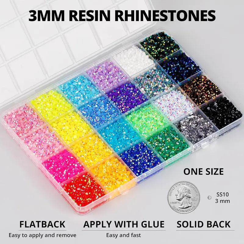 🔥Resin Jelly Rhinestones for Crafting Multicolor 3mm Flatback Gems💎