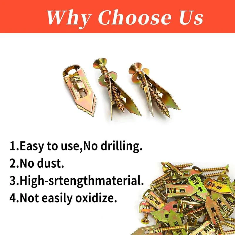 Self Drilling Drywall Anchors with Screws Kit - Image 4