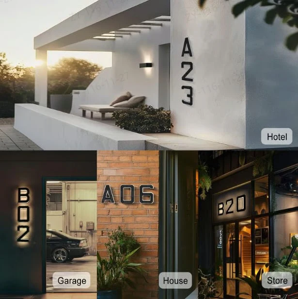 Lighted House Numbers for Outside - Image 2