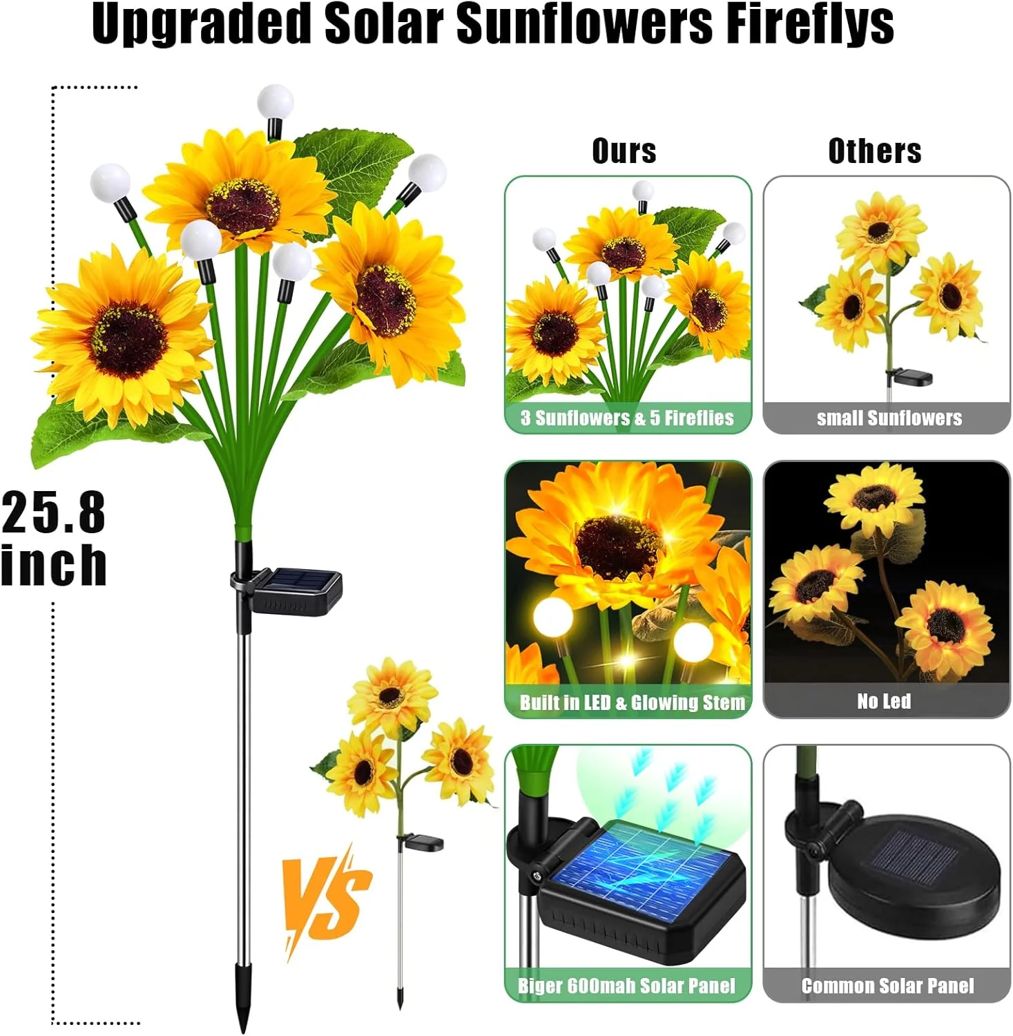 🌻Mother's Day Sale 49% OFF- 🌞Solar LED Sunflower Garden Lights-29.6inch/74cm - Image 19