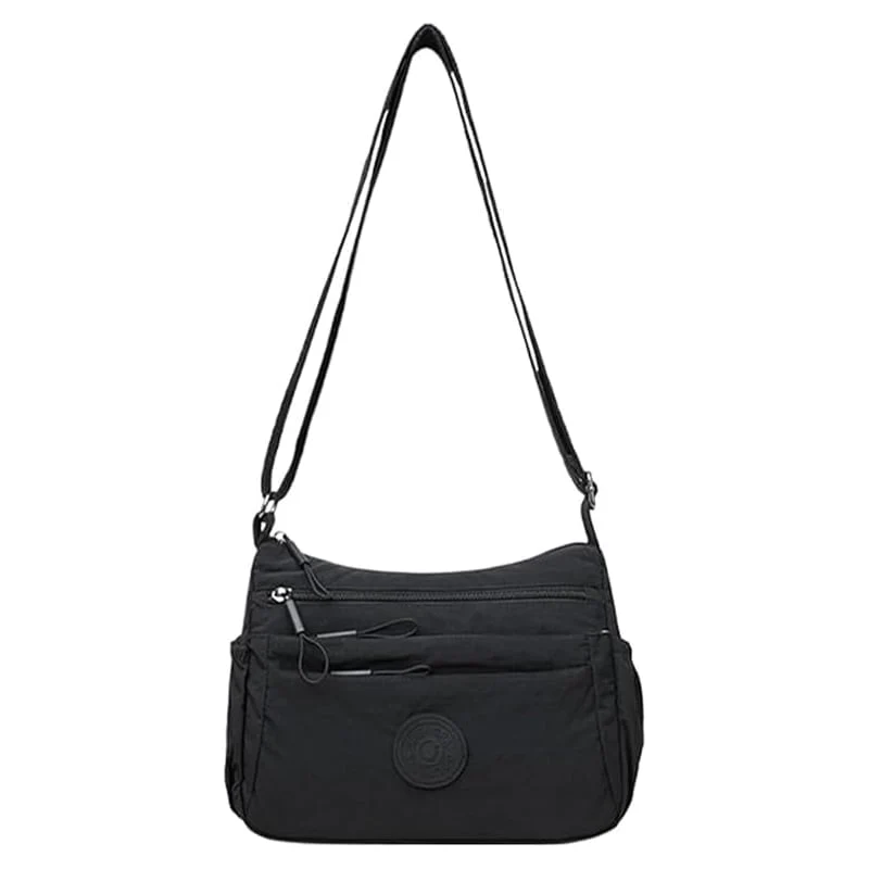 Solid Color Fashionable Multi-pocket Zipper Crossbody Bag - Image 4
