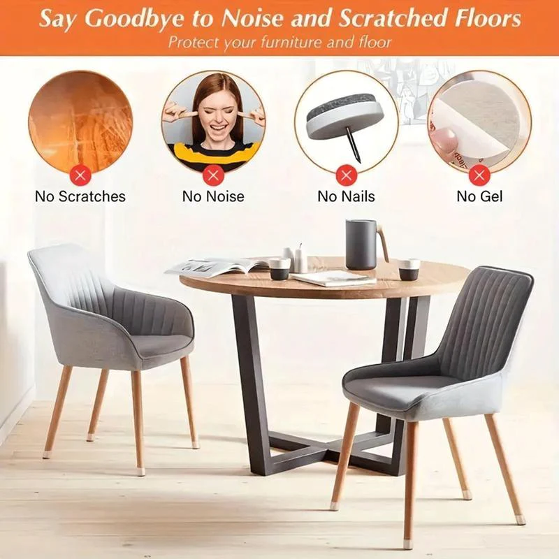 Square Chair Leg Protectors for Hardwood Floor Fits All Shape Chair Mat for Wood and Tile Floors. - Image 6
