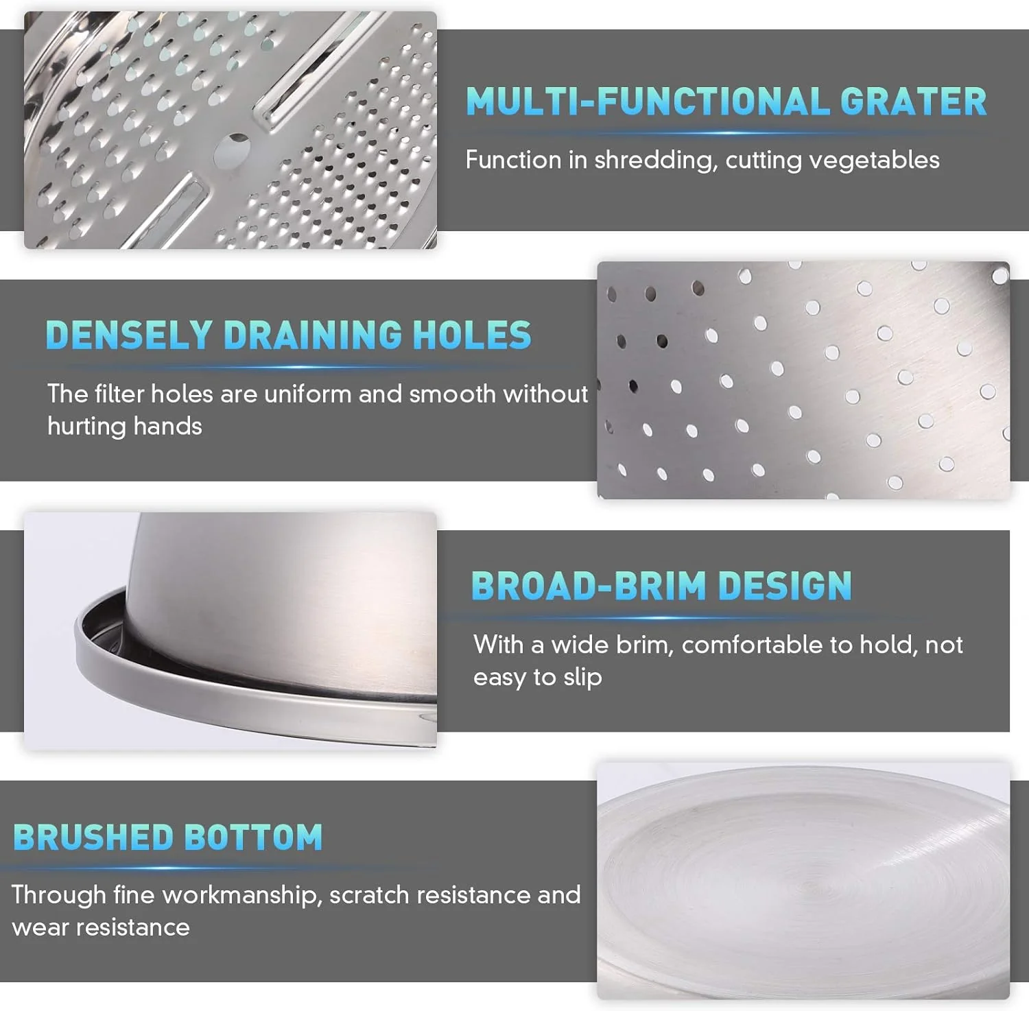 Stainless Steel Grater with Drain Basket🥕🥗 - Image 13