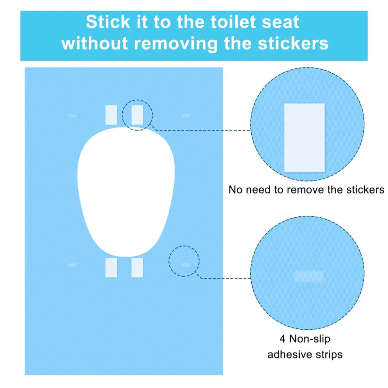 10 Packs Tear-Free Toilet Seat Covers Disposable for Adults and Kids - Image 2
