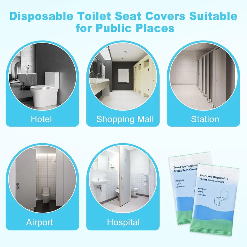10 Packs Tear-Free Toilet Seat Covers Disposable for Adults and Kids - Image 9