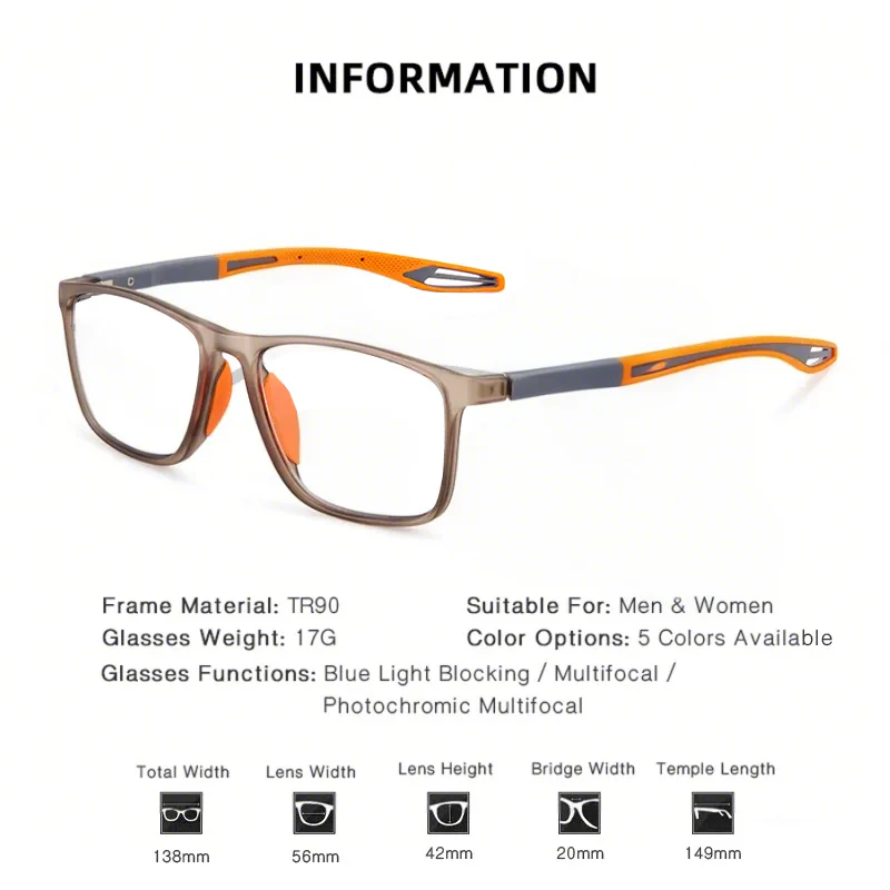 🔥SPORTS TR SQUARE FRAME ULTRA-LIGHT ANTI-BLUE LIGHT READING GLASSES - Image 16