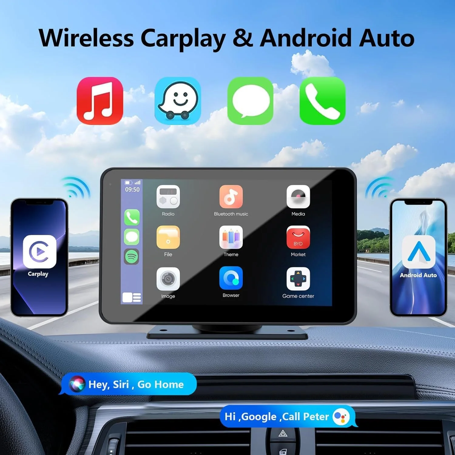 🔥Upgraded Wireless CarPlay Screen for Andriod & Iphone - Image 3