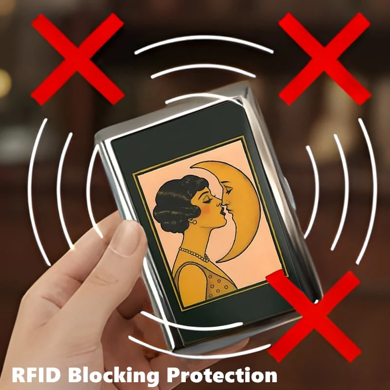 🛡️Vintage Art Deco Versatile Card & Cash Case With RFID Protection - Image 3