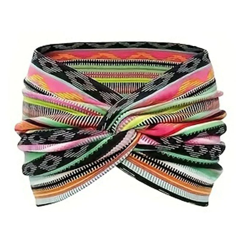Vintage Style Wide Tie-Dye Hairband - Image 11